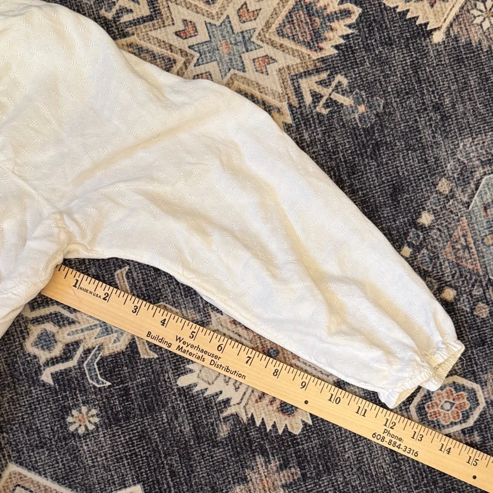 Abercrombie & Fitch White Button-Down Blouse Long Sleeve Women’s Size Small - Picture 12 of 12